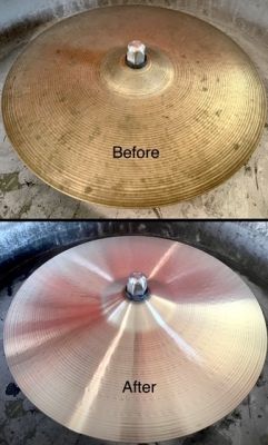 Cymbal cleaning service cleaner restoration restore logo Zildjian Paiste Sabian Meinl