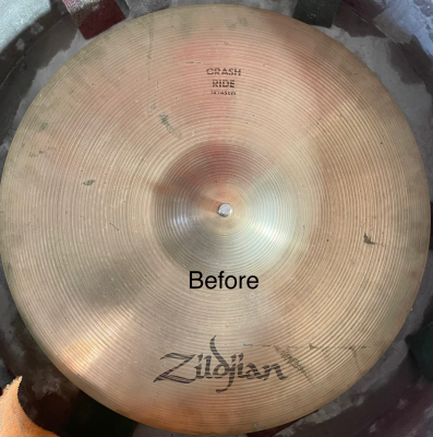Cymbal cleaning service cleaner restoration restore logo Zildjian Paiste Sabian Meinl