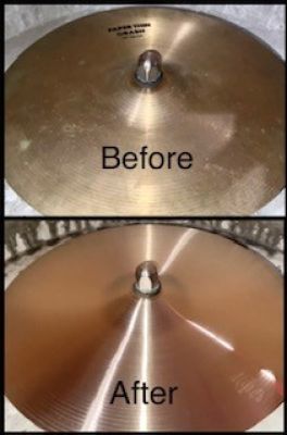 Cymbal cleaning service cleaner restoration restore logo Zildjian Paiste Sabian Meinl